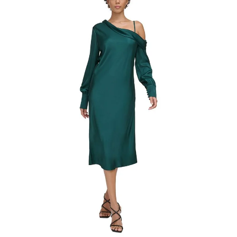Discount Extravaganza Womens Off Shoulder Long Sleeve Evening Dress
