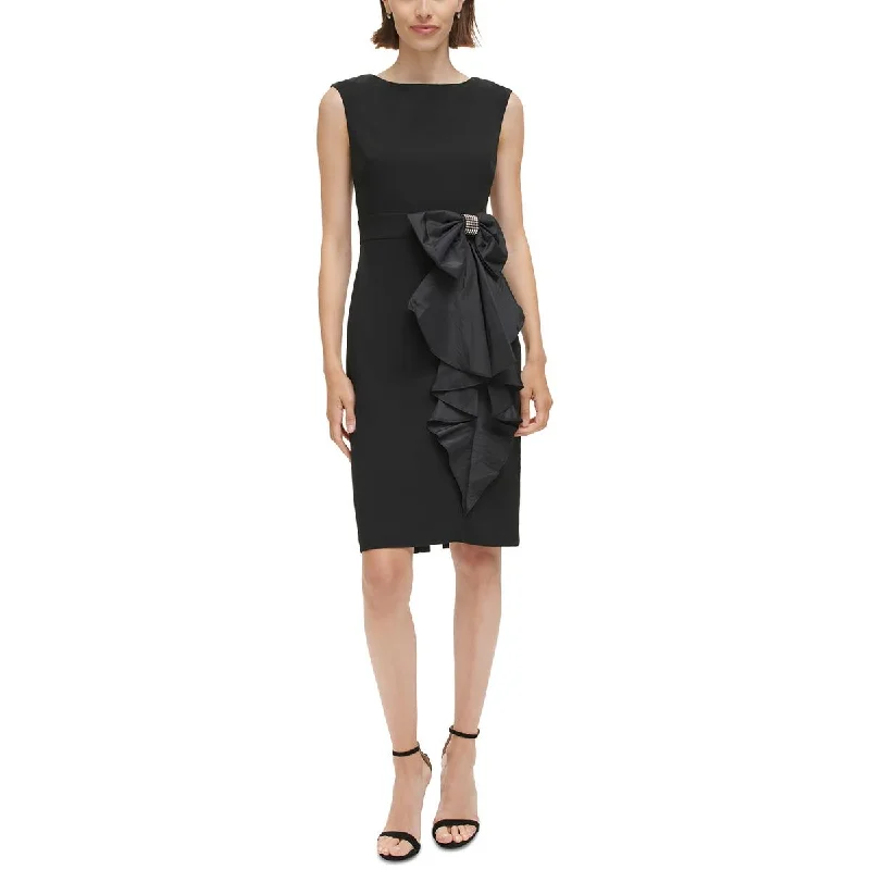 Special Discount Womens Bow Bow Neck Sheath Dress