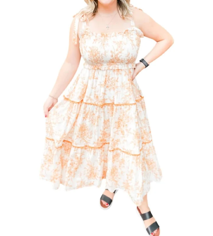 Holiday Sale Bless My Soul Dress In Mustard Toile Print
