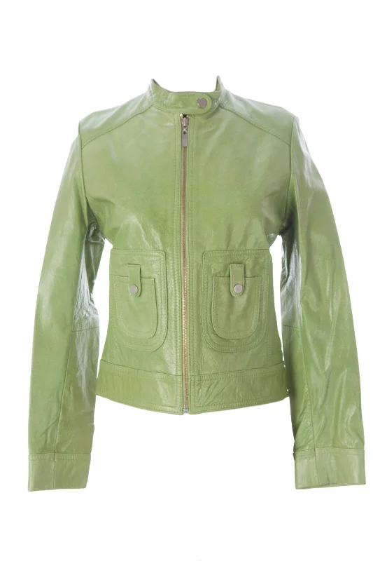 Crazy Savings DOMA by Luciano Abitboul Emerald Green Leather Moto Jacket 1552 $589 NEW Crazy Savings DOMA by Luciano Abitboul Emerald Green Leather Moto Jacket 1552 $589 NEW