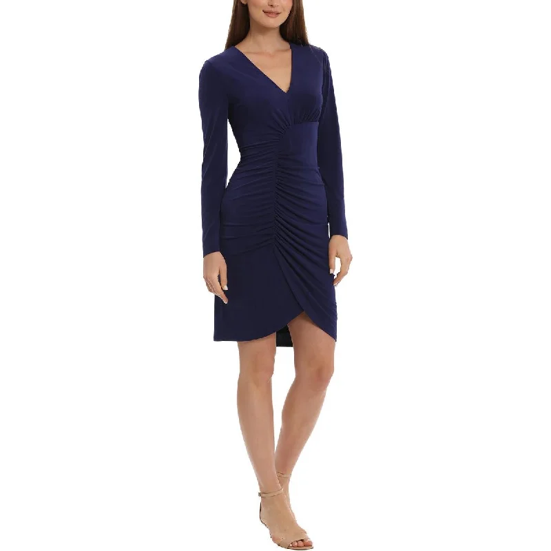 Steals and Deals Womens Mini Ruched Cocktail And Party Dress