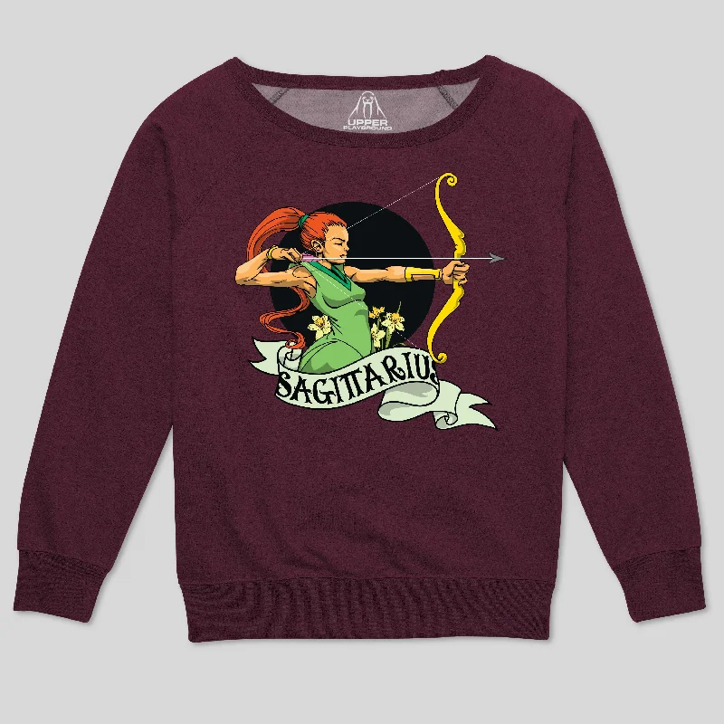 Exclusive Preview SAGITTARIUS BY SAM FLORES WOMEN'S SCOOP NECK SWEATSHIRT