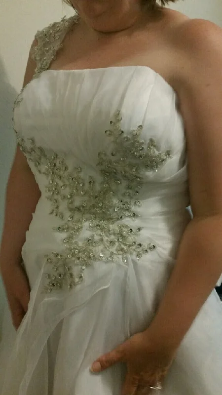 Inventory Reduction Other Ball-Gown One-Shoulder Chapel Train Organza Satin
