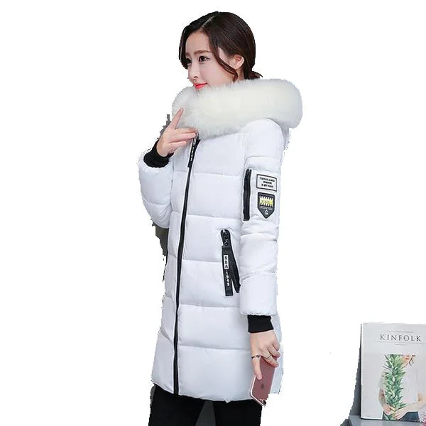Bonus Savings Winter Long Cotton Fur Hooded Coat