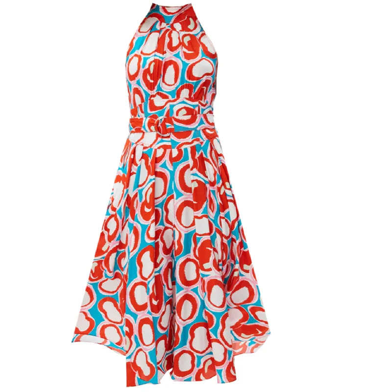 Limited Quantity Diane Von Furstenberg Dvf Women Nicola Midi Dress Abstract Dot Lg Turquoise Limited Quantity Diane Von Furstenberg Dvf Women Nicola Midi Dress Abstract Dot Lg Turquoise