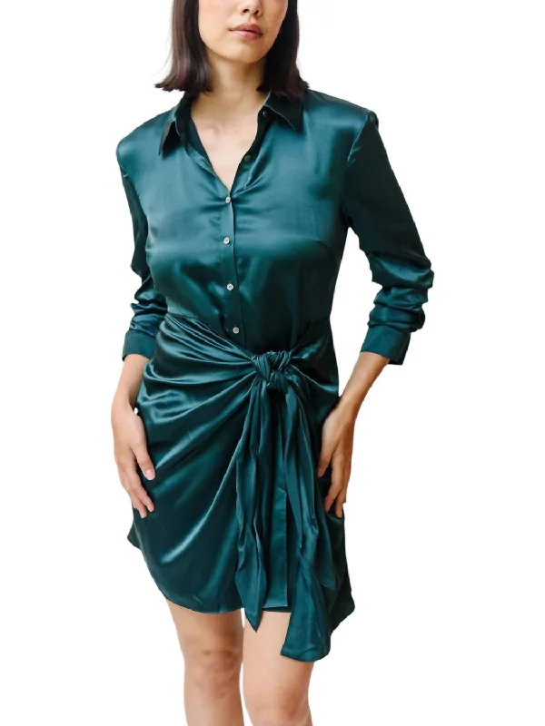 Discount Extravaganza Mini Jacey Dress In Evergreen