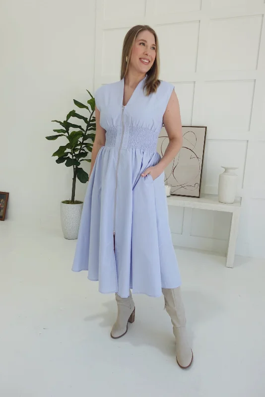 Midnight Madness Better Days Midi Dress - Baby Blue