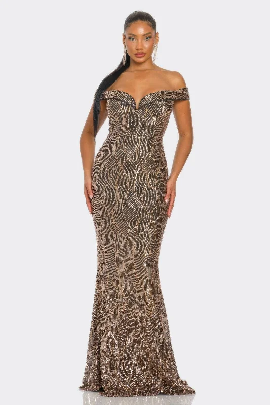Closeout Sirene Sequins Maxi Dress