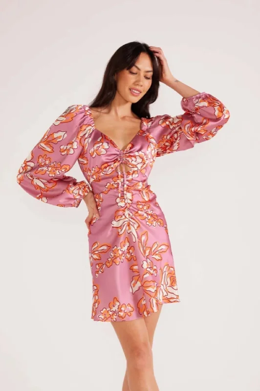 One-DAY Sale Mandevilla Ruched Mini Dress