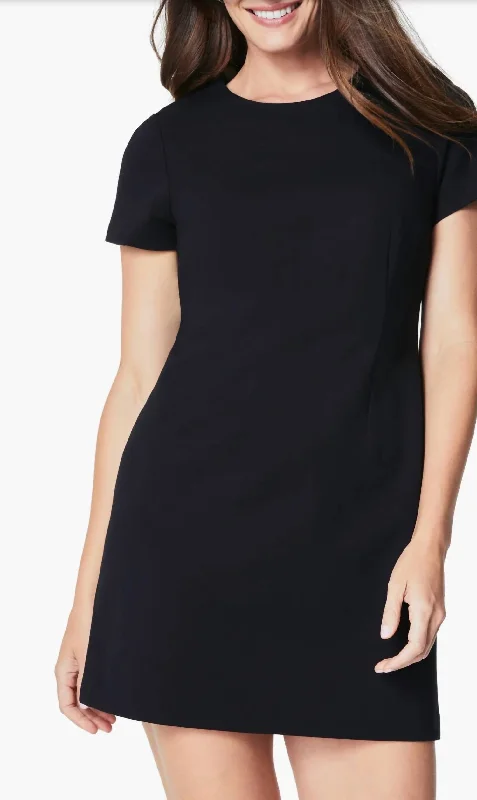 Hot Deal Ponte Mini Dress In Black
