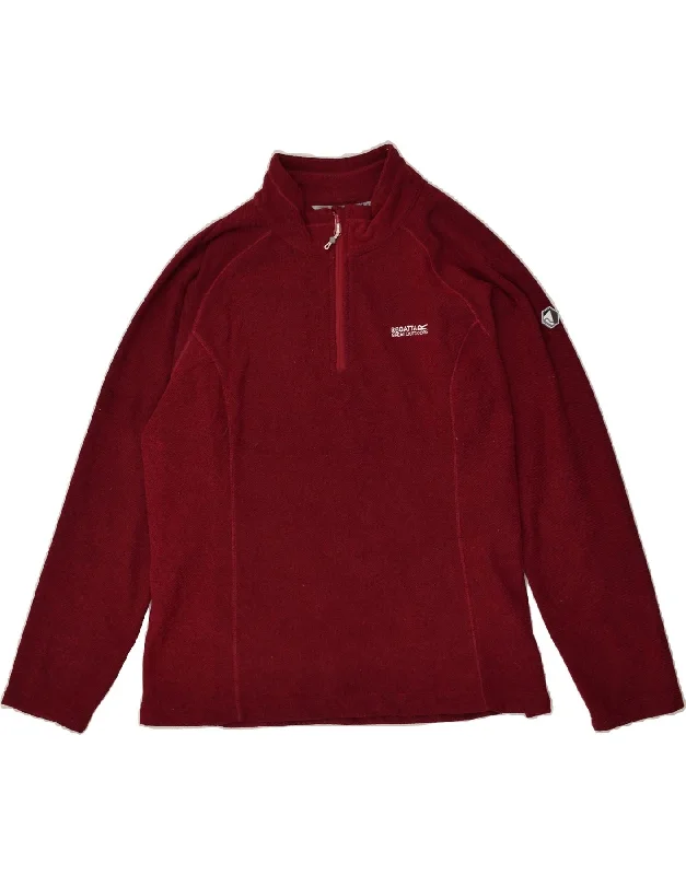 Special Discount REGATTA Womens Zip Neck Sweatshirt Jumper UK 16 Large Burgundy Polyester Special Discount REGATTA Womens Zip Neck Sweatshirt Jumper UK 16 Large Burgundy Polyester