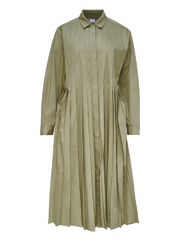 Special Savings Cotton Blend Poplin Pleated Dress