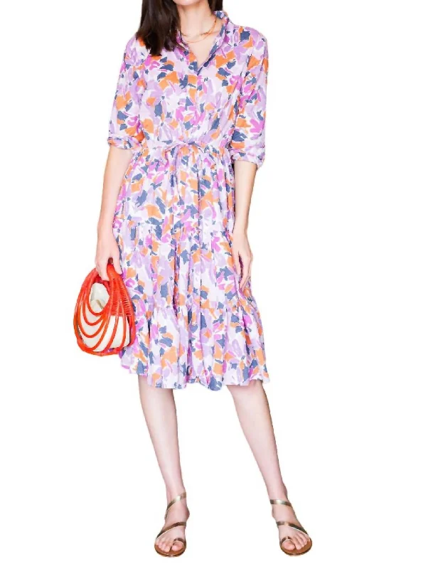 Exclusive Online Offer Scarlett Floral Dress In Lavender/navy