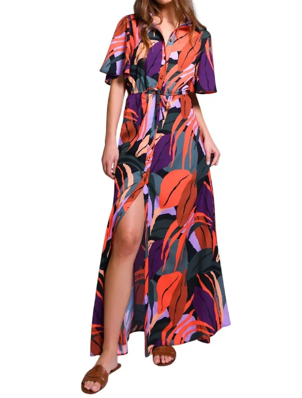 Today’s Special Layton Dress In Multi Leaf