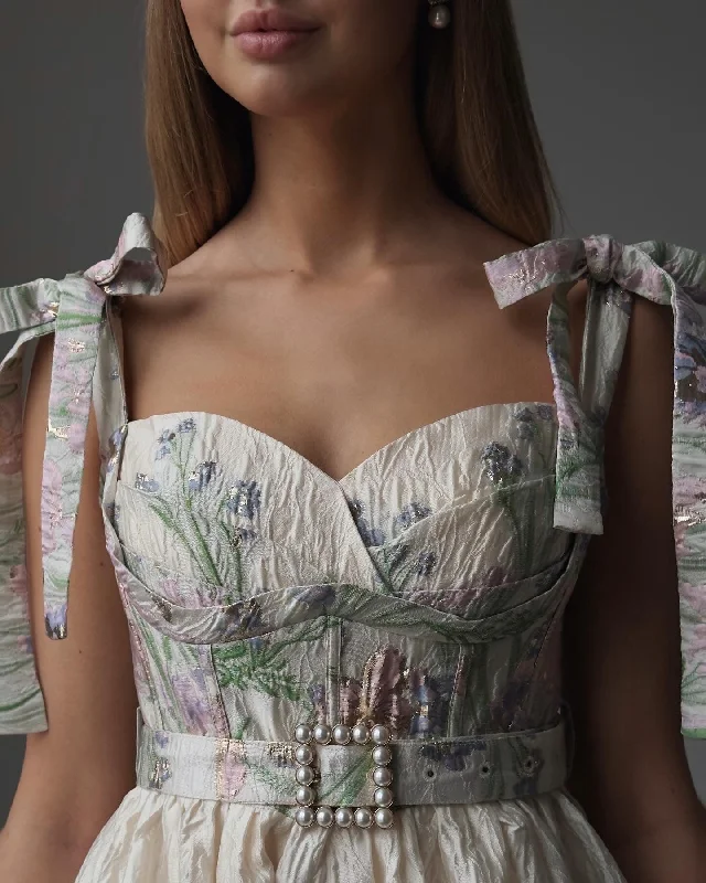 Super Bargain Bow-Tie Strap Midi Dress