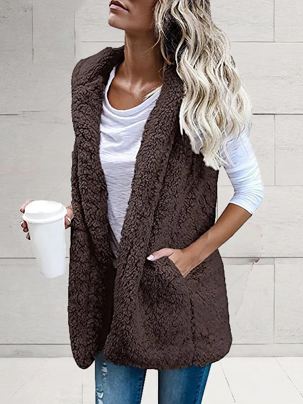 Season Finale Sale Plus Size Sherpa Vest