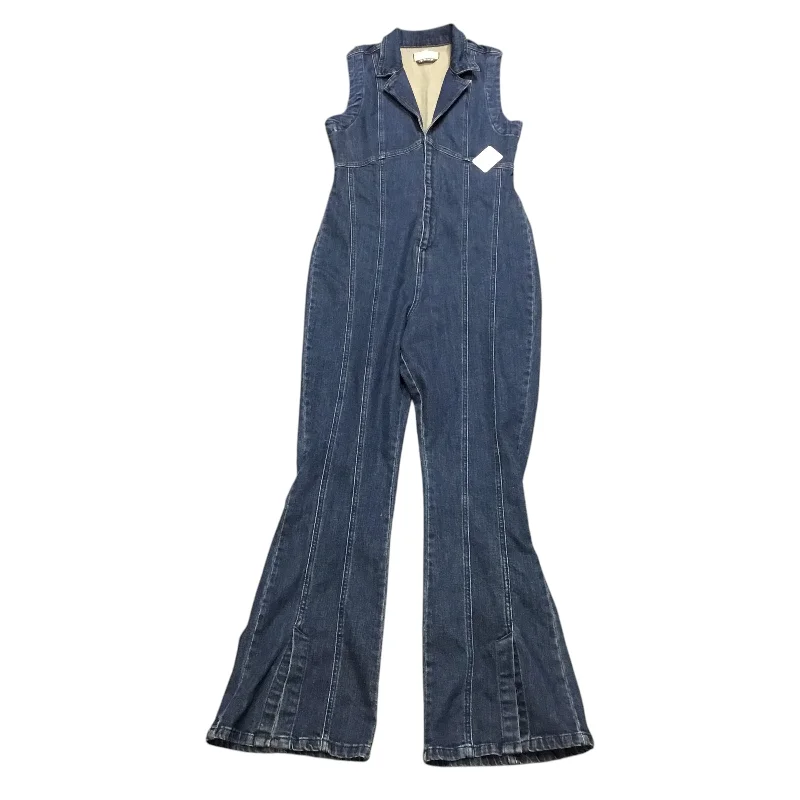 Quick Sale Jumpsuit By We The Free In Blue Denim, Size: L