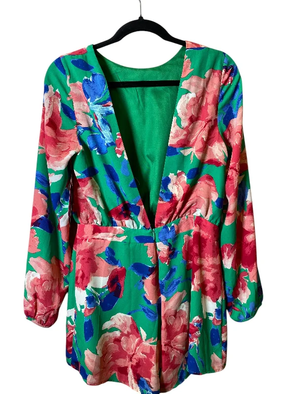 Weekend Deal Romper By Lulus In Floral Print, Size: S