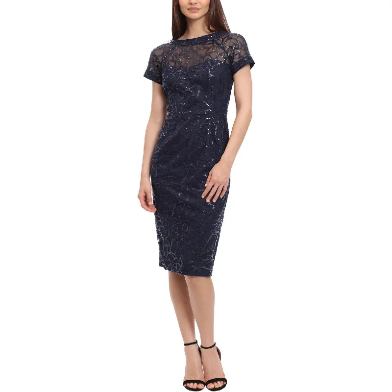 Loyalty Reward Womens Sequined Sheath Cocktail And Party Dress