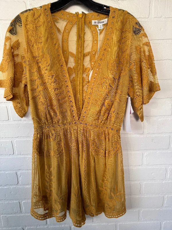 Price Cut Romper By Clothes Mentor In Yellow, Size: S
