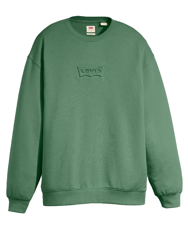 TIME-Limited Offer Relaxed Fit Graphic Crewneck Sweatshirt - Batwing Crew Dark Forest
