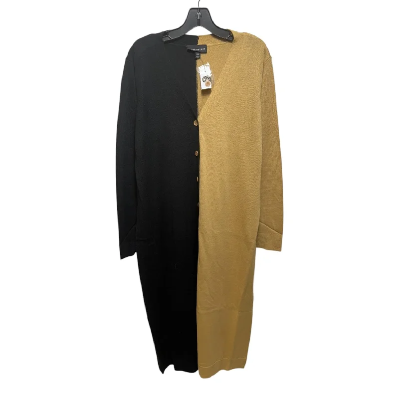 Unmissable Offer Longline Sweater Cardigan By Lane Bryant In Black & Tan, Size: 18