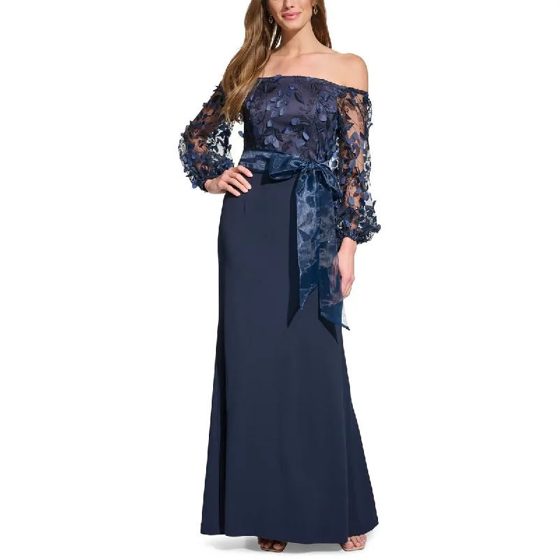 Super Sale Womens Full Length Embroidered Evening Dress