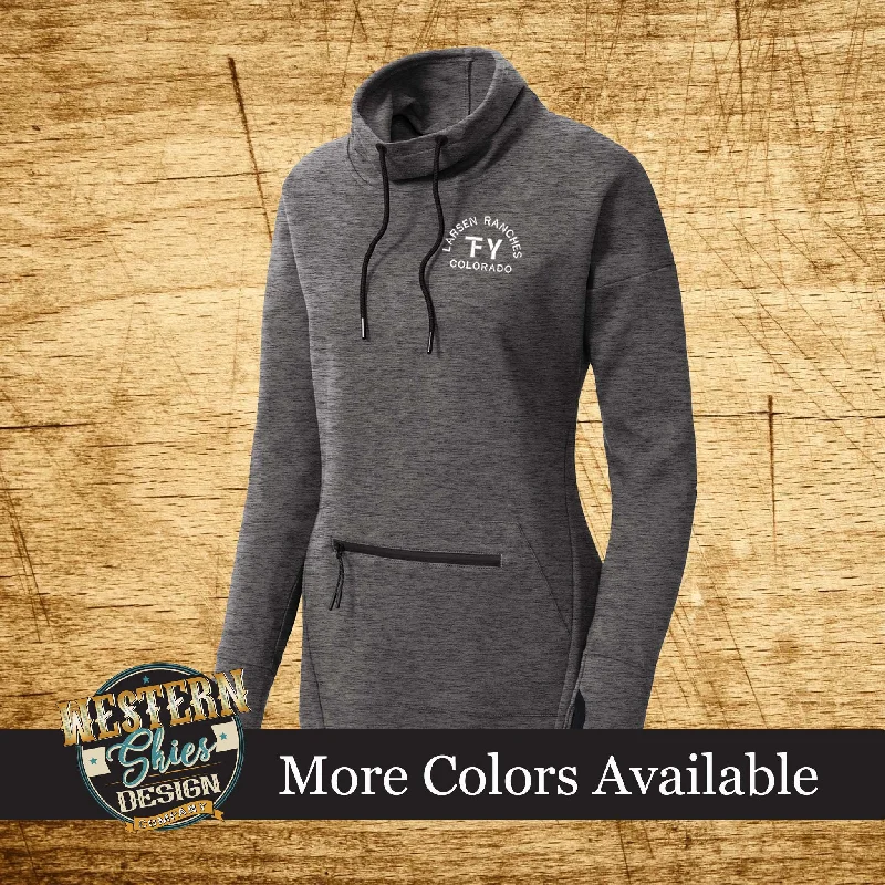 Final Sale Sport-Tek Womens Triumph Cowl Neck Pullover