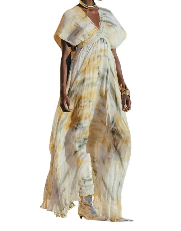 Season Finale Sale Ines Dress In Khaki Ocre