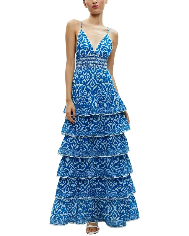 Shop and Save alice + olivia Imogene Tiered Maxi Dress