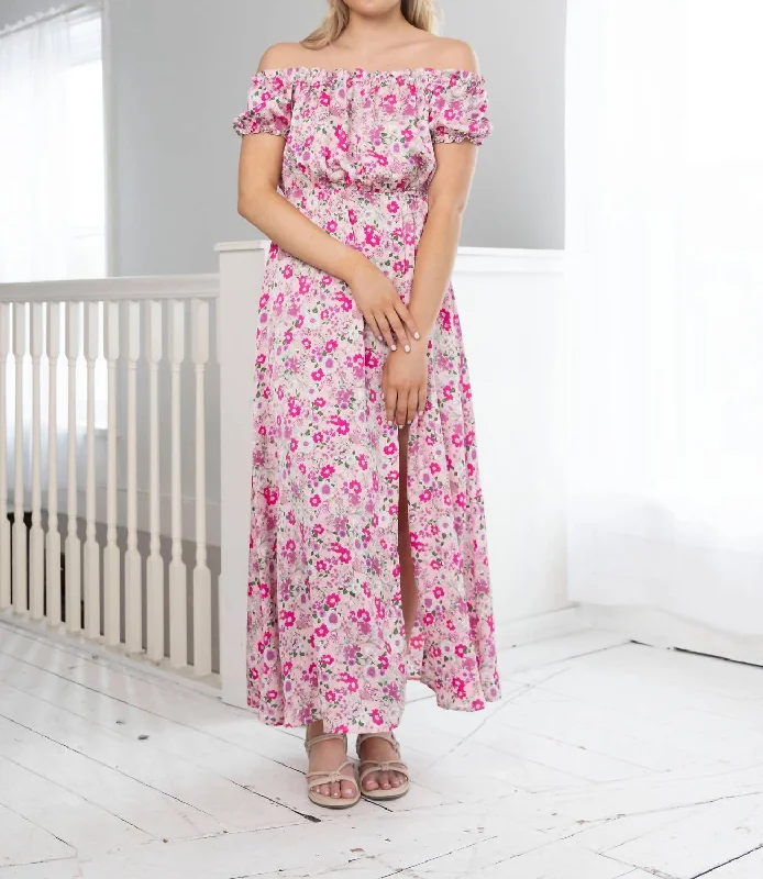 Time-Limited Offer Mila Floral Maxi Dress In Pink