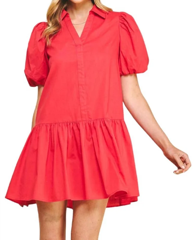 Year-End Sale Hayden Dress In Red