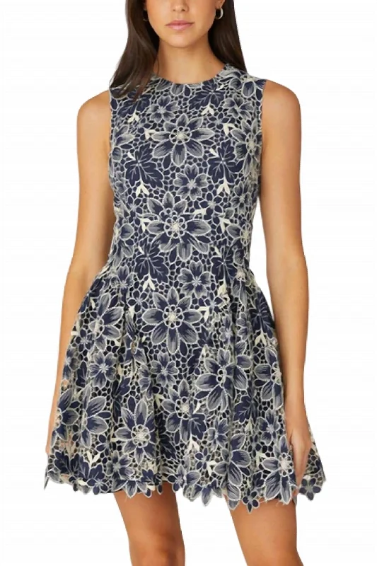Sale Event Ivy Mini Dress In Navy/ivory