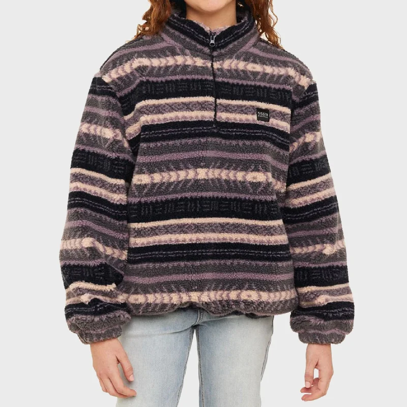 Discount Days Sisstr Womens Smooth Sherpa Fleece Sweatshirt - Grey Heather