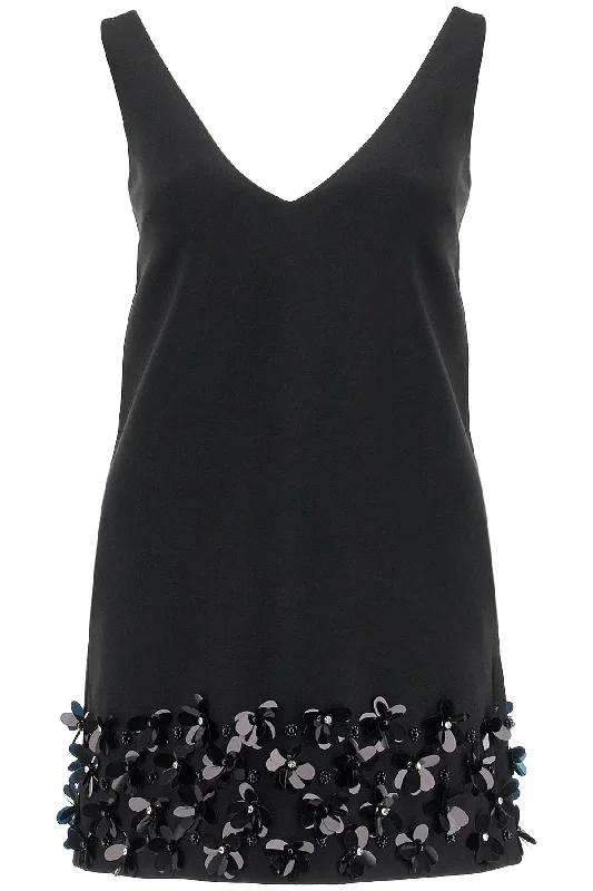 Don't Wait Self Portrait Women's Mini Crepe Dress With Decorative Details