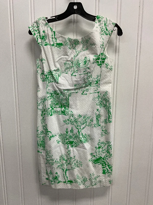Final Sale Dress Casual Short By Lilly Pulitzer In Green & White, Size: Xs