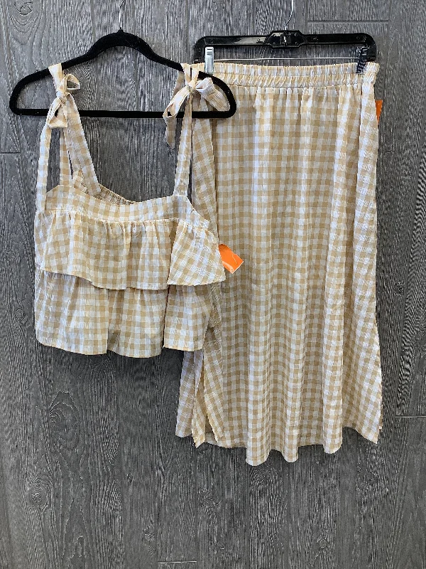 One-DAY Sale Dress Set 2pc By Clothes Mentor In Plaid Pattern, Size: L