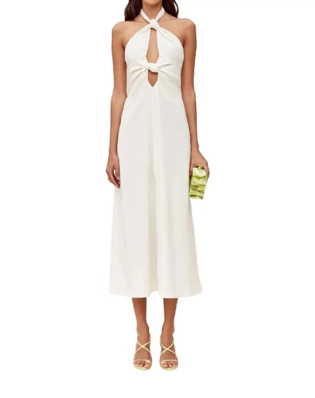 Weekend Flash Sale Susana Midi Dress In Off White