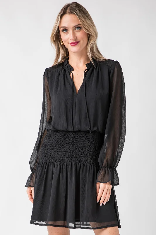 Lowest Prices Molly Bracken Smocked Waist Long Sleeve Dress