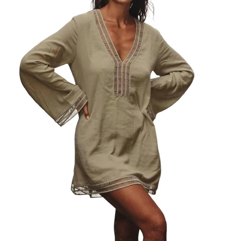 Mega Sale Positano Dress In Khaki