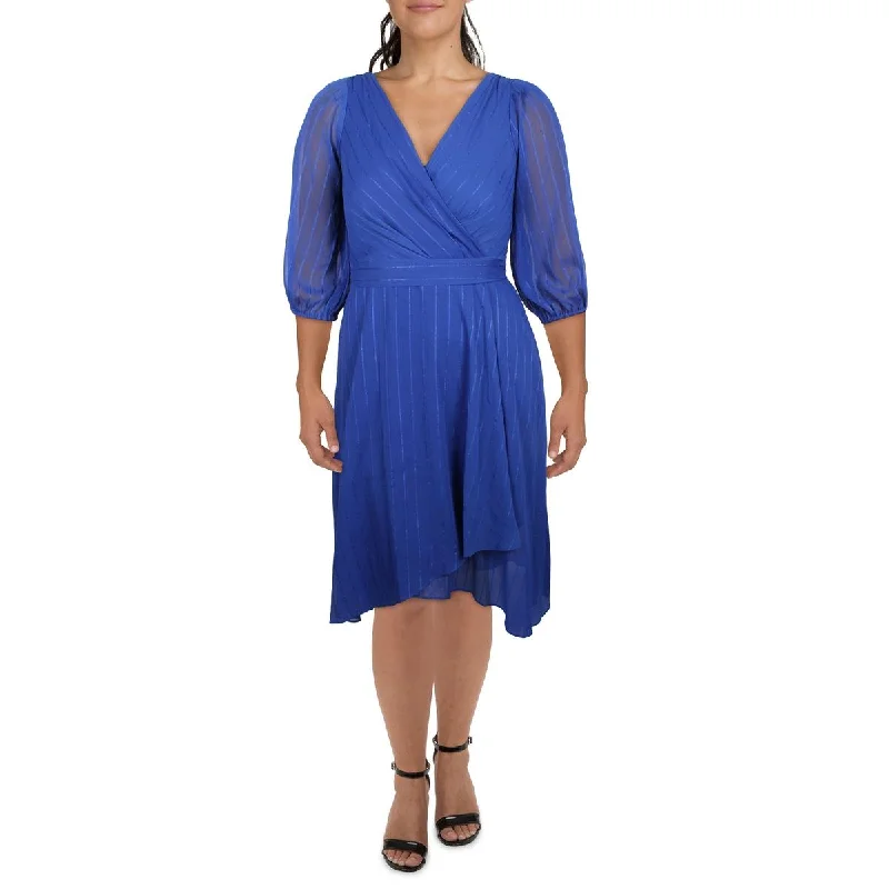 Low Prices Womens Chiffon Metallic Midi Dress