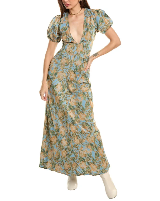 Online Specials WeWoreWhat Puff Sleeve Maxi Dress