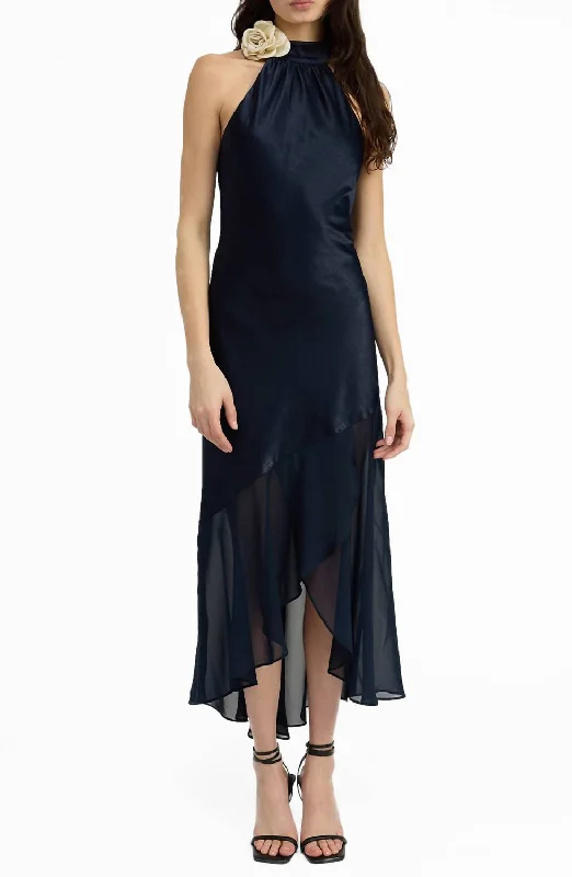 Don’t Miss Out Hudson Maxi Dress In Navy