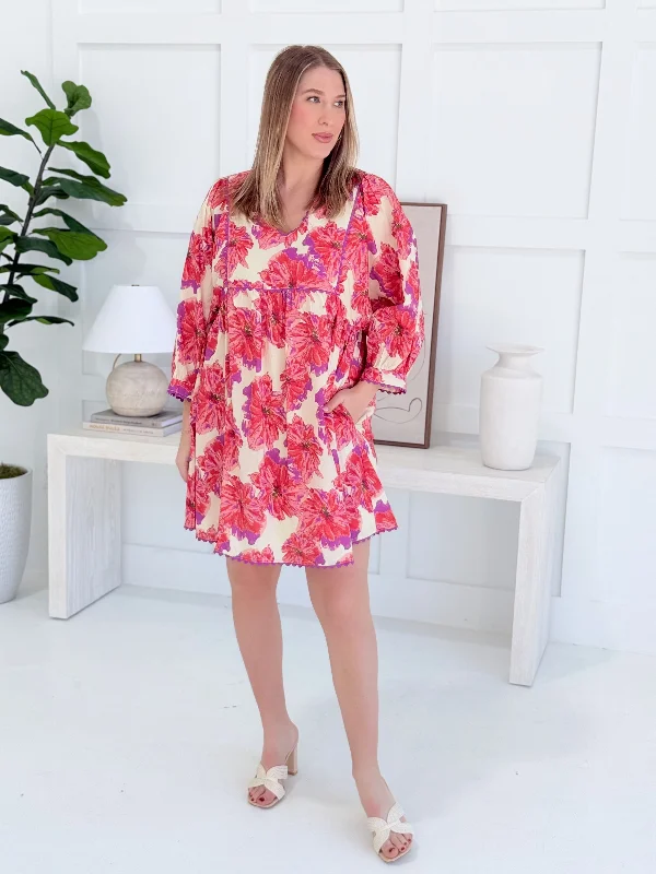 Reduced Prices Perfect Places Midi Dress - Red
