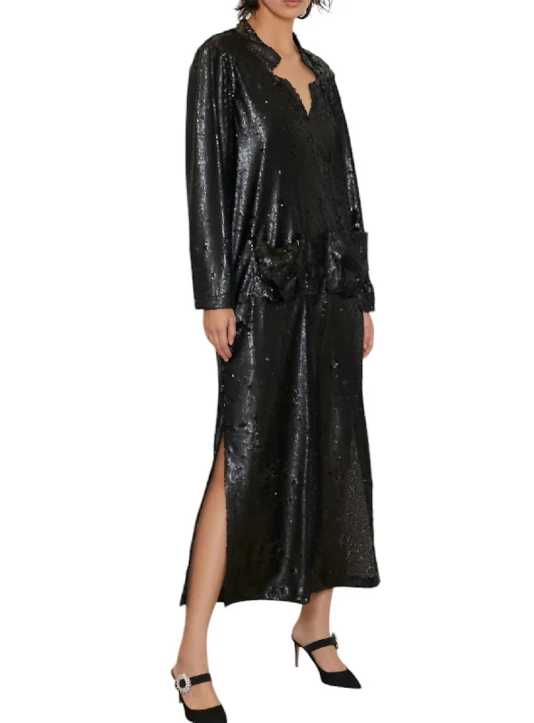 Best Seller Sequin Dress In Black