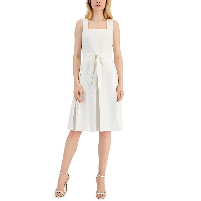 Low Prices Womens Sleeveless Linen Fit & Flare Dress