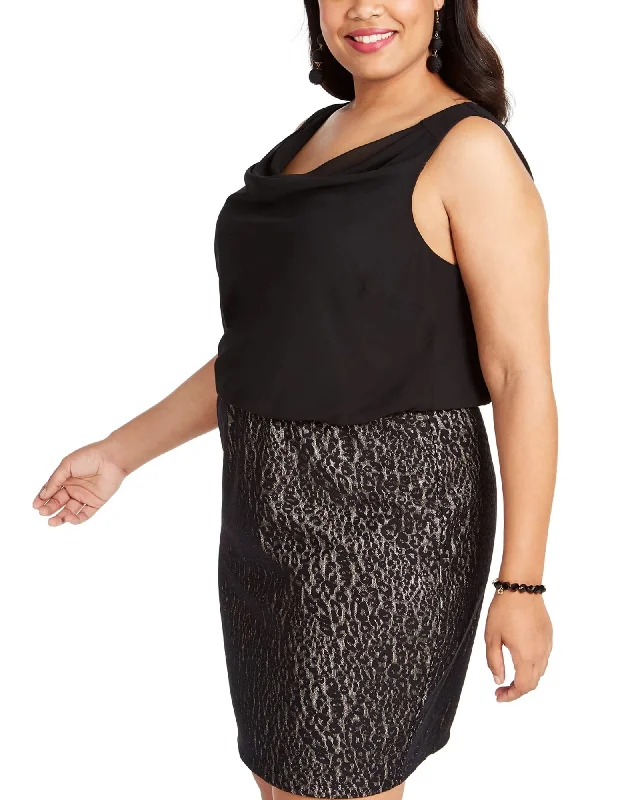 Price Drop BCX Lace-Skirt Sheath Dress Black Size 2XL | Black