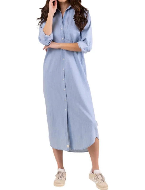 Huge Discounts Louisiana Dress In Classic Denim