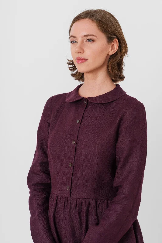 Blowout Sale Classic Dress, Long Sleeve, Twill Linen