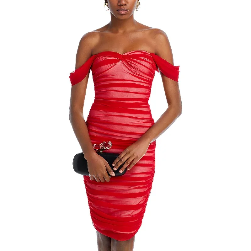Members Only Womens Sleeveless Midi Cocktail And Party Dress